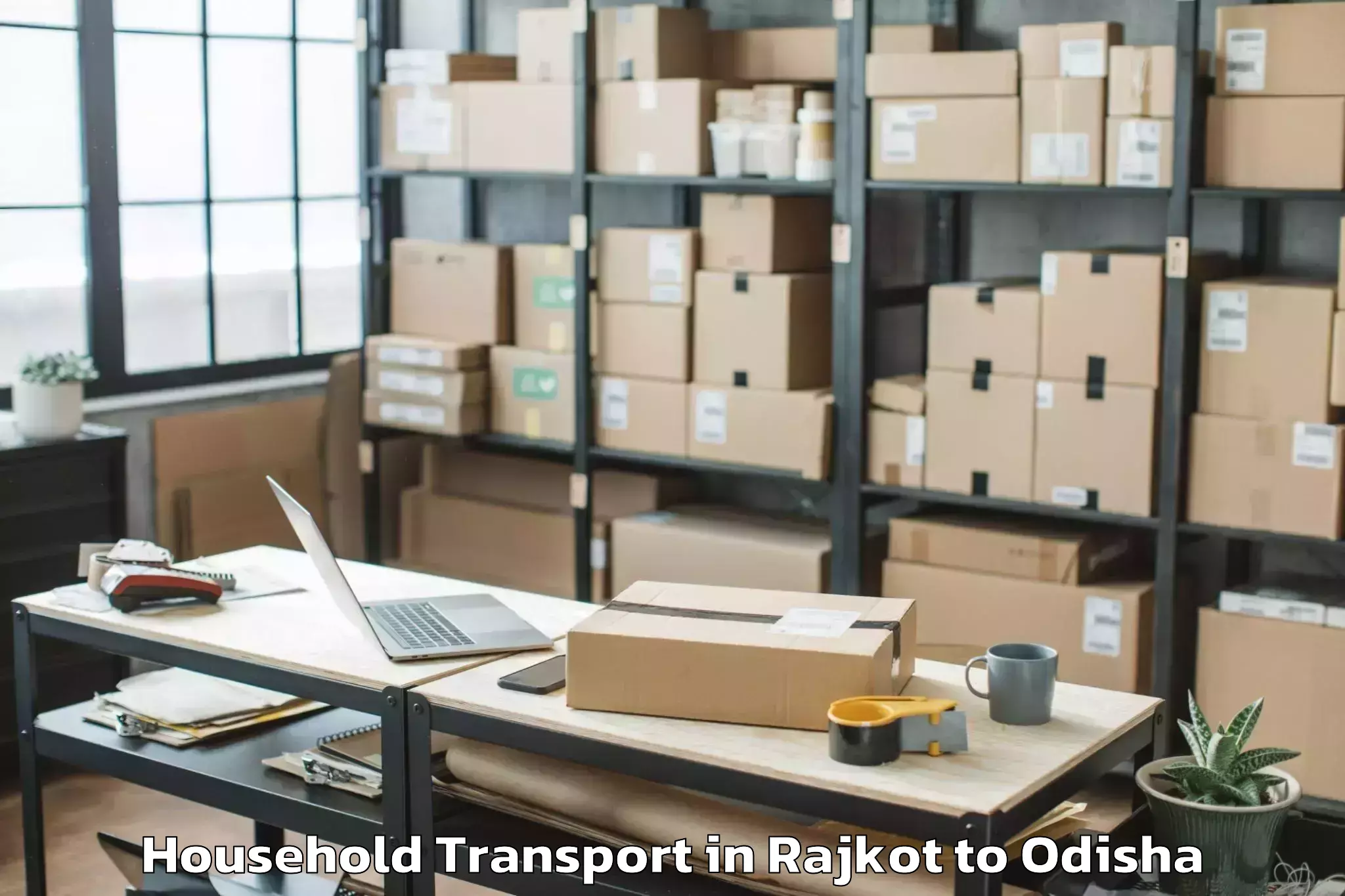 Book Rajkot to Harbhanga Household Transport Online